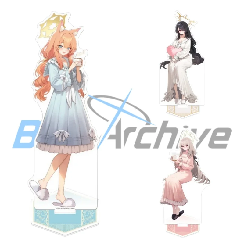 Game Blue Archive Anime Mari Iochi Utazumi Sakurako Hinata Acrylic Stand Model Figure Cosplay Plate Keychain Gift 15CM