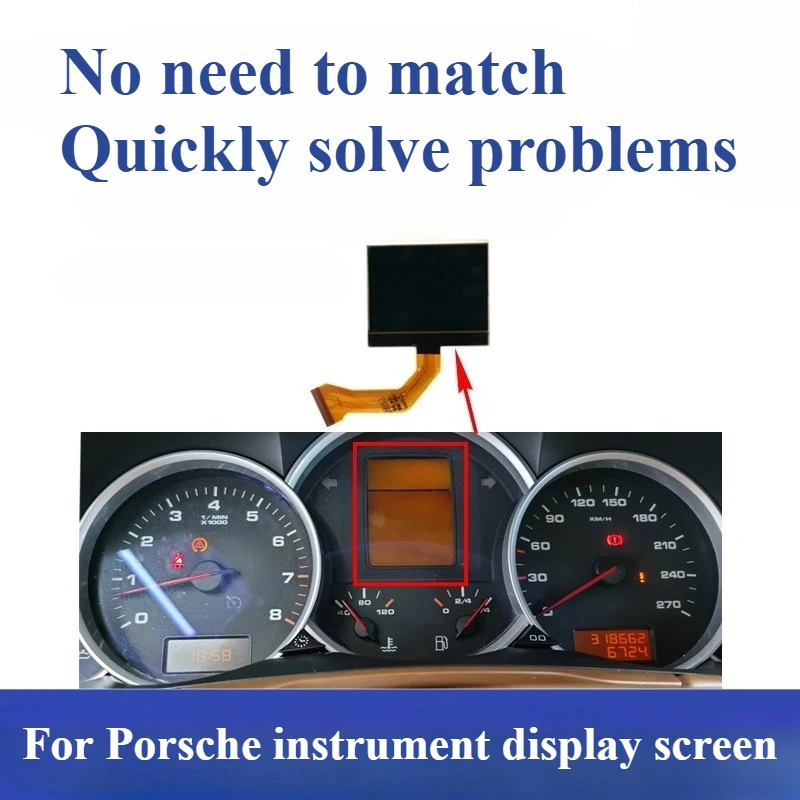 

For Porsche Cayenne LCD Instrument Display Screen Flower Screen for VW Touareg Screen Missing Text and Red Screen Repair