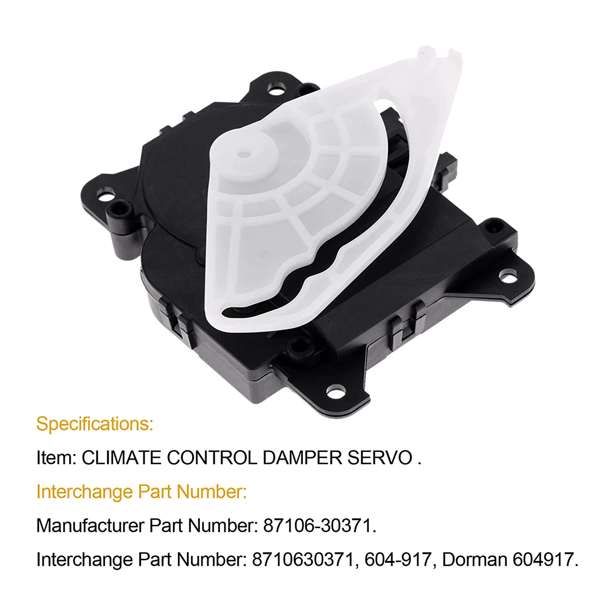 604-917, 87106-30371 HVAC Heater Blend Air Door Actuator for Lexus 97-05 GS300, GS400, GS430, IS300, RX300, 02-10 SC430