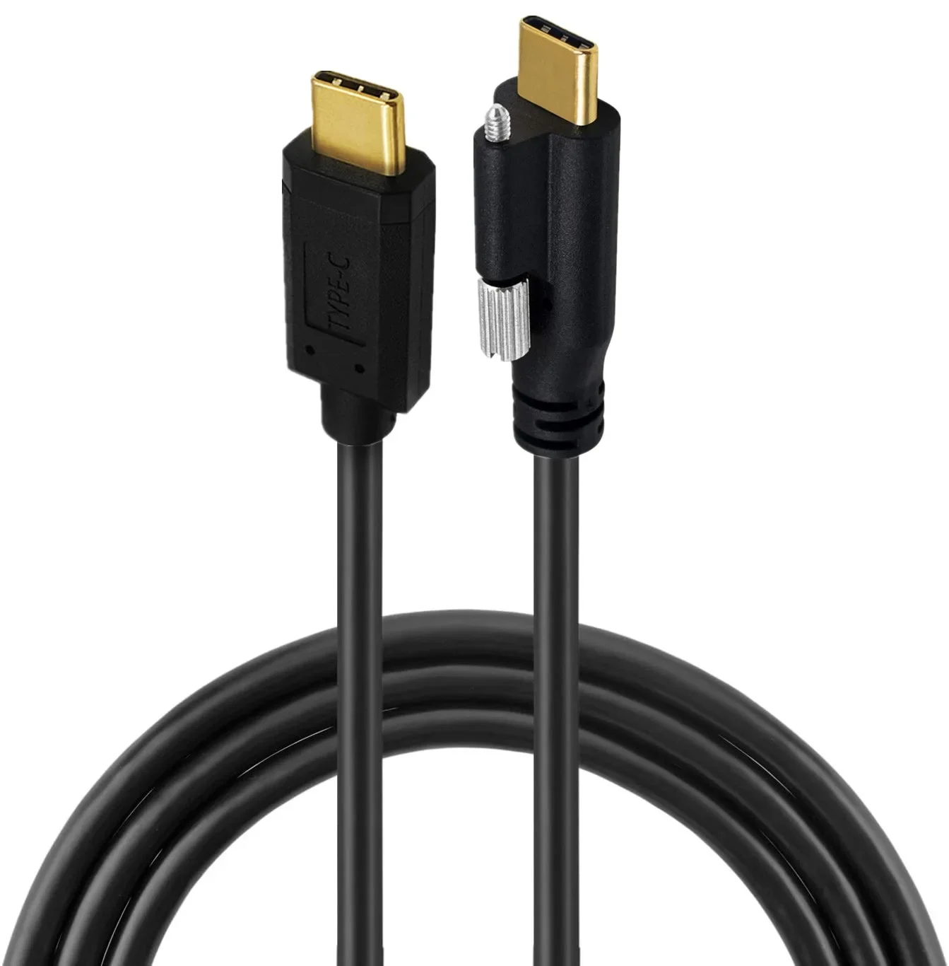 بيانات USB 3.1 Type-C ذكر إلى USB-C ذكر مع كابل لولبي 10Gbps 5A 0.3m 1m 2m