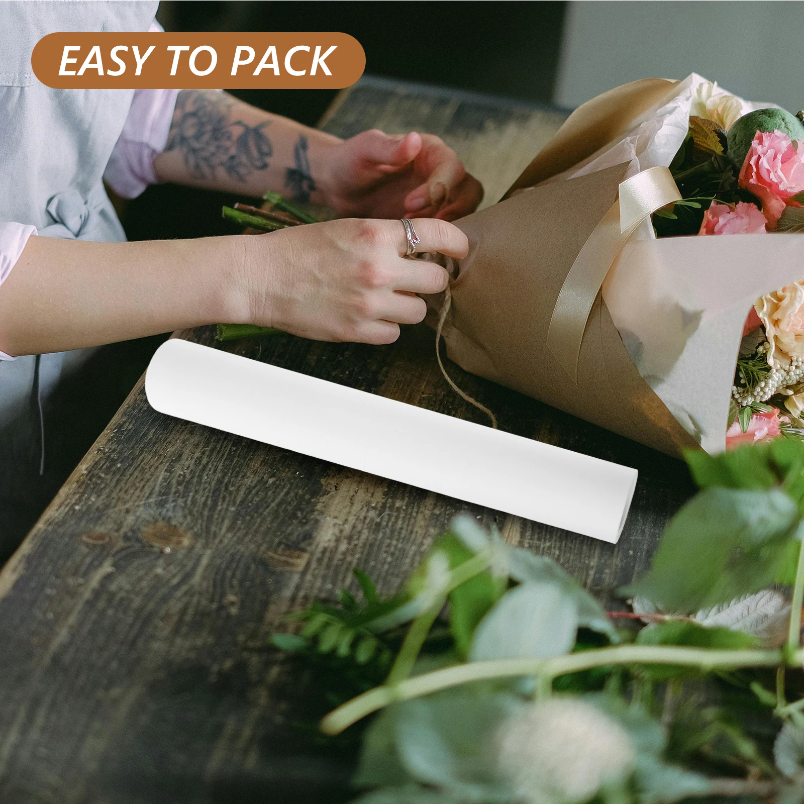 نسخة بيضاء 1 لفة التفاف DIY بها بنفسك الملابس شحن باقات الأحذية احتفالية الأنسجة التعبئة والتغليف مادة آمنة