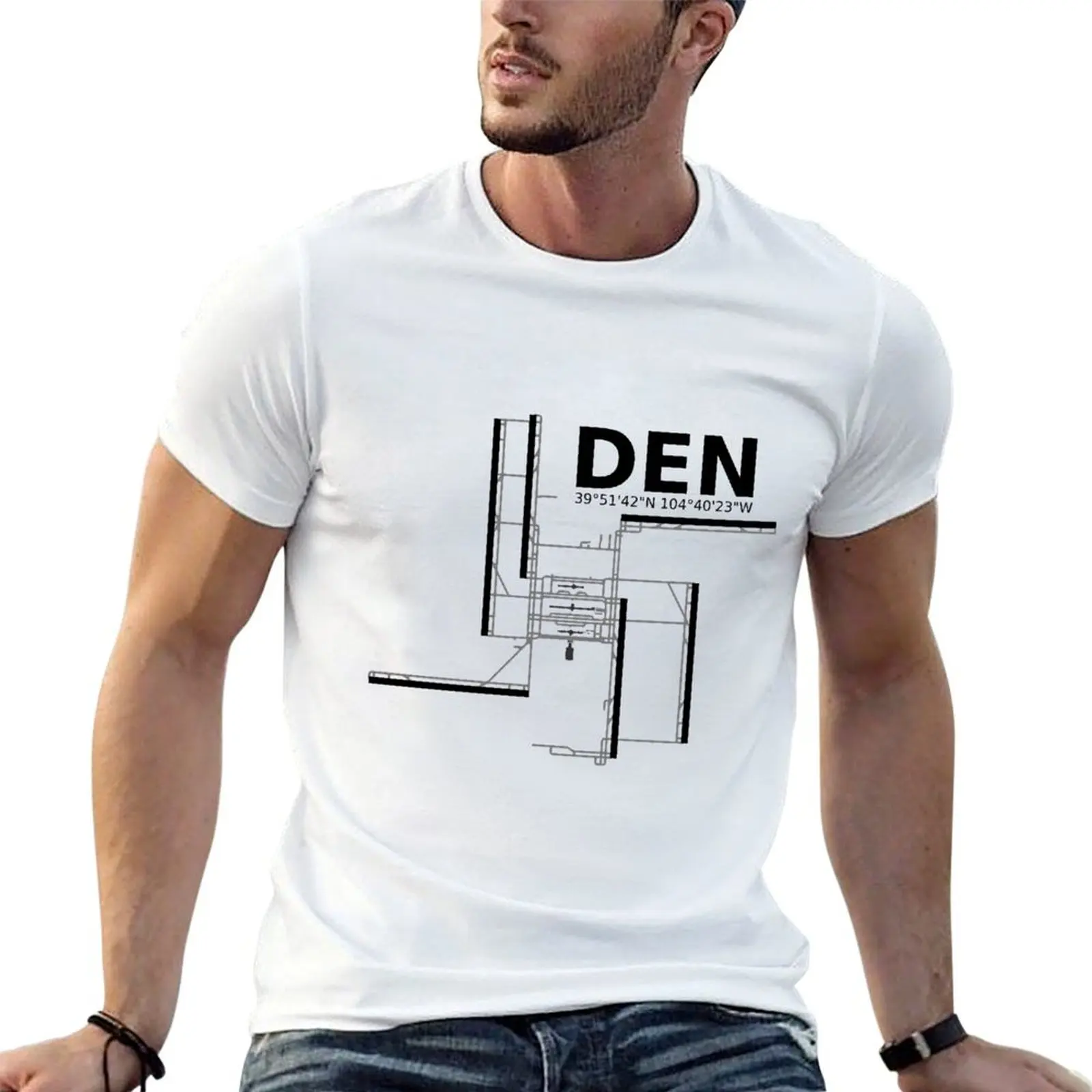 

Denver International Airport T-Shirt t shirt man luxury t shirts for man cotton funny T-Shirt