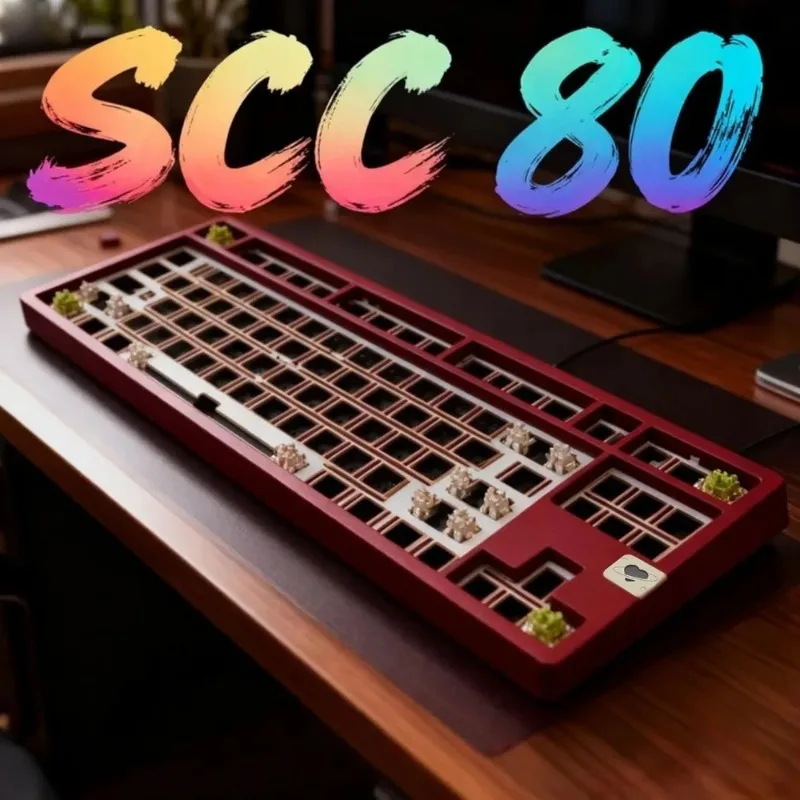 MXRSKEY SCC80 Mechanical Keyboard Kit Wireless Tri-mode Gasket Hot-Swap RGB Custom 80% Aluminum Office Gaming Keyboard Gift
