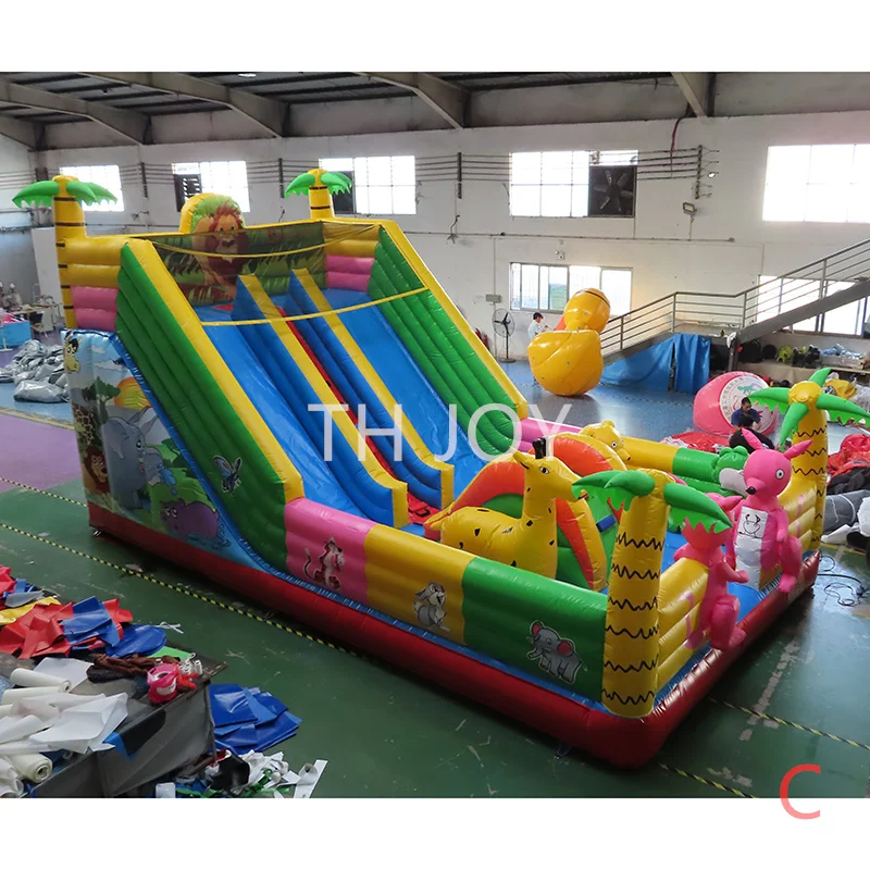 9x5x5m jungle Bouncer funcity, commercial forest Bouncy Jumper slide playground