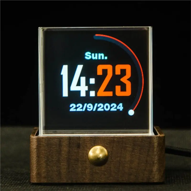 SHGO-Cube-Max Big Tech Crystal Display With Weather Clocks, Stocks, Cryptocurrency Bitcoin Forex Price Info Information For Gift
