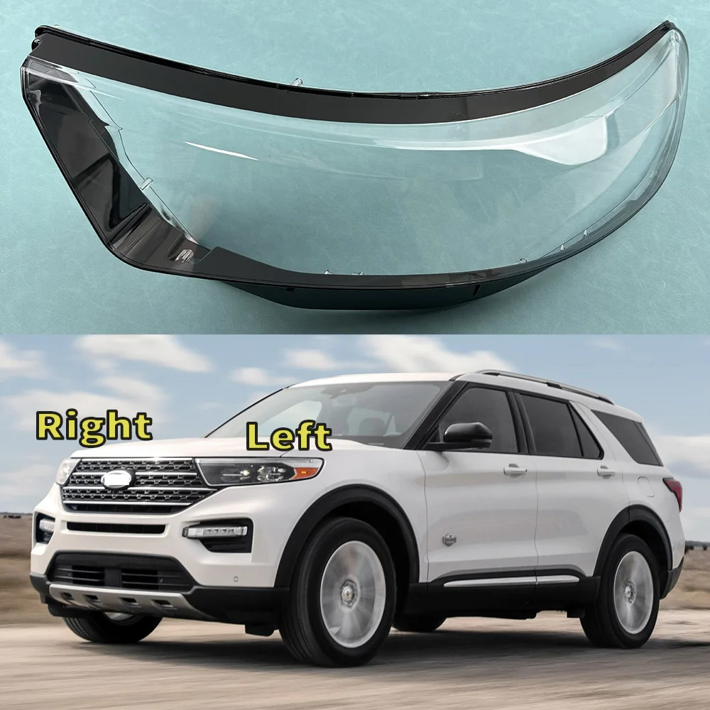 

For Ford Explorer (US Version) 2020 2021 2022 Clear Headlight Cover Shade Plexiglass Headlamp Lens Replace Car Accessory