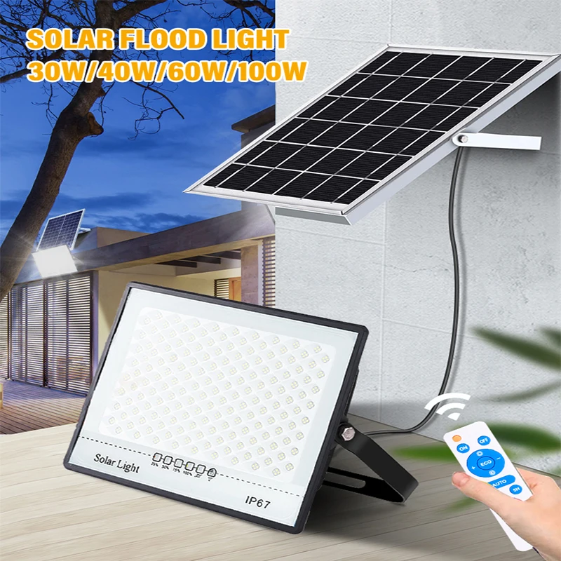 

Solar LED Light Outdoor Waterproof Solar Flood Light With Remote 332 LED Solar Flood Lightin Garden Garage Solar Wall Lamp