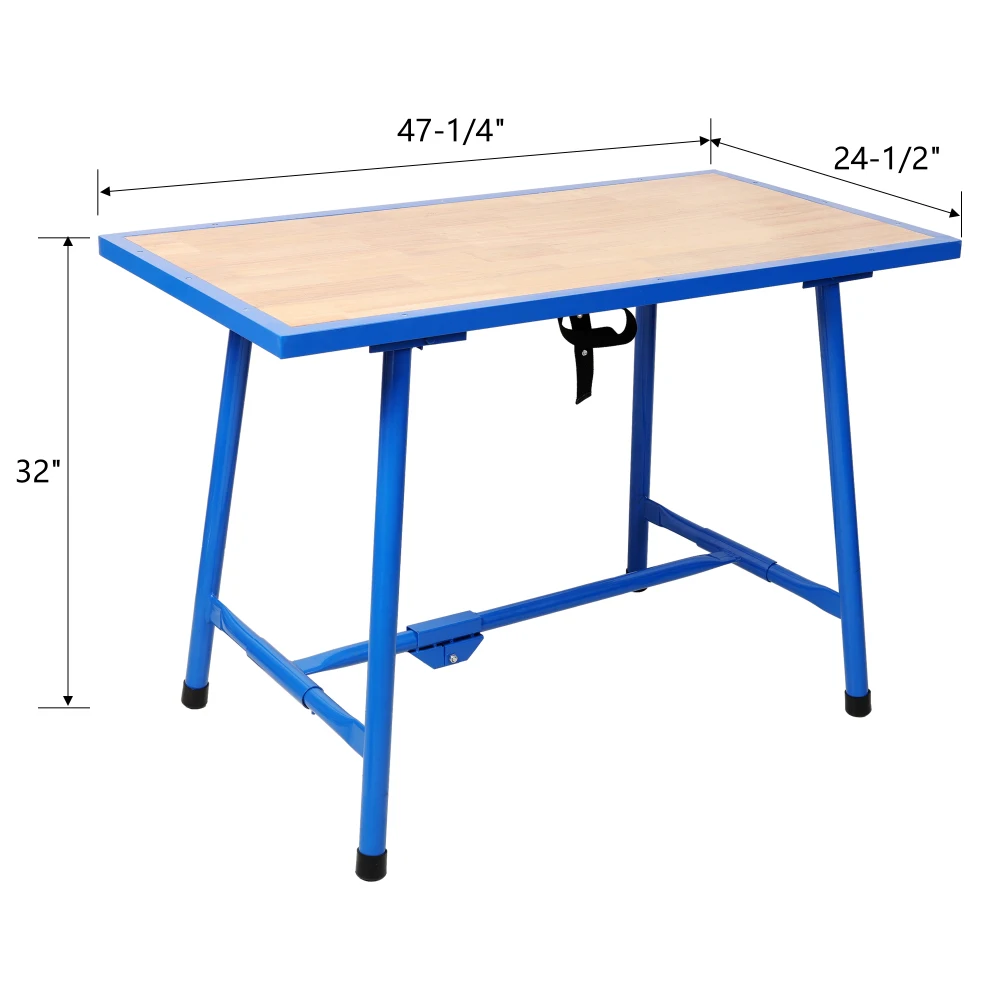 Foldable Work Bench, Workshop Tool Bench, Packing Table Mounting Table Assembly Table, 660Lbs Load Capacity, for Workshop