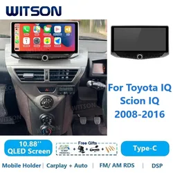 WITSON Android Auto Stereo Multimedia For Toyota IQ Scion IQ 2008-2016 QLED Carplay Car Radio GPS WiFi Vehicle Head Unit