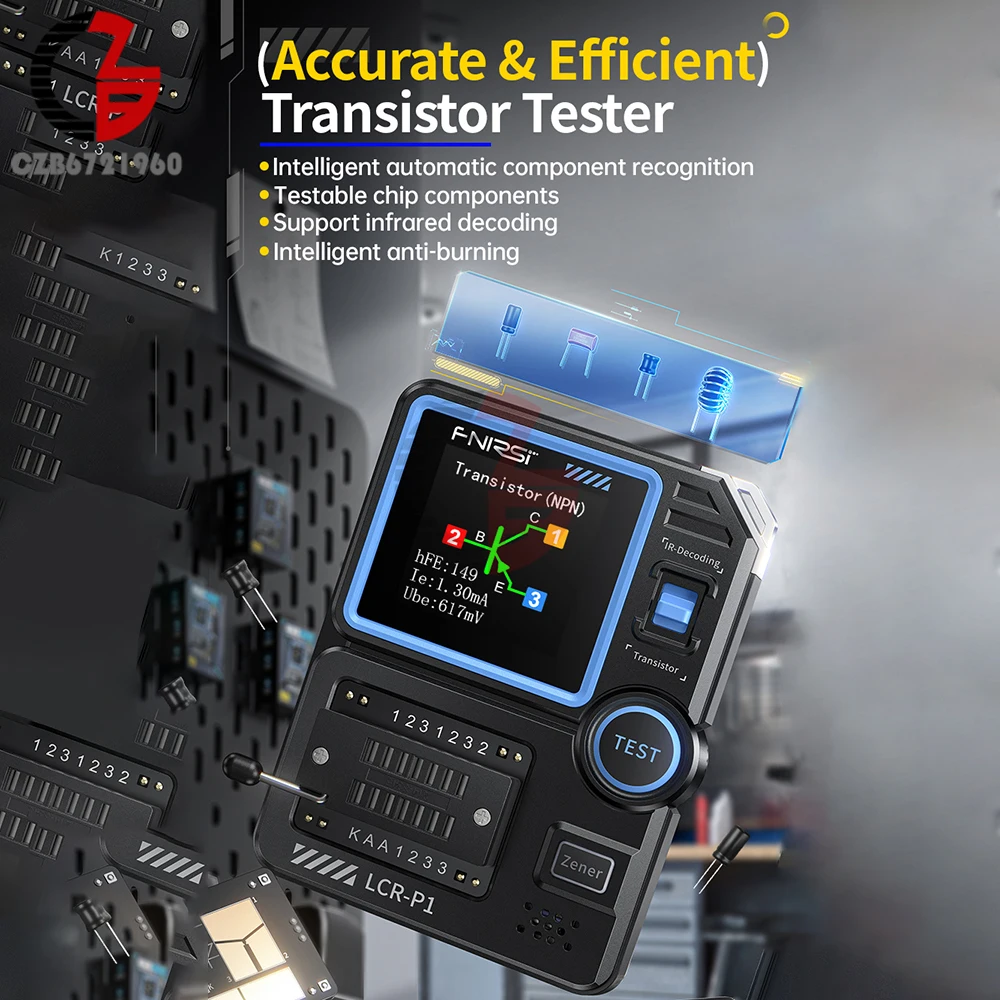 LCR-P1 Tester próbnik elektroniczny Multimetr Dioda Trioda Pojemność Miernik rezystancji LCR ESR NPN PNP MOSFET SMD Tester wielofunkcyjny