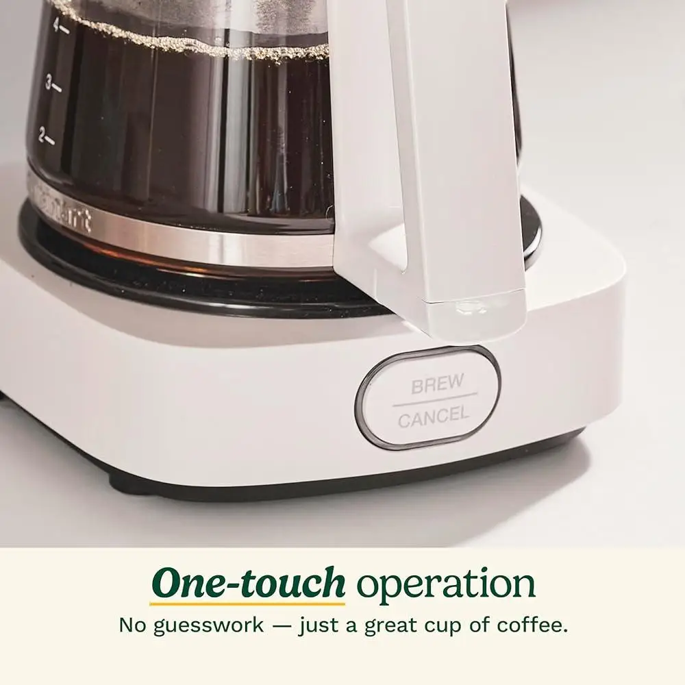 5-Cup Coffee Maker Drip Coffee Machine Auto Shut-Off Easy Operation Brew Pause Keep Warm Feature Glass Carafe Removable Water