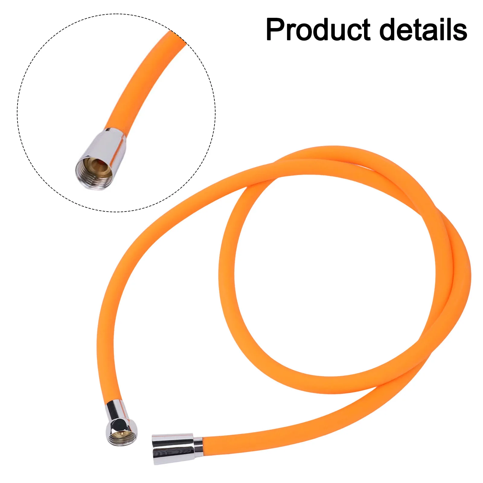 Anti-Winding Hose 1.5M Shower Hose Showering Experience Orange Comfortable Shower Experience Longevity Performance