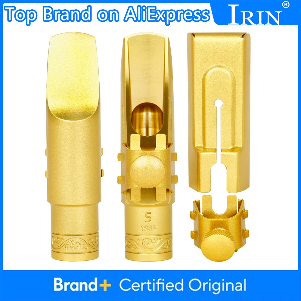 

Мундштук для саксофона IRIN, латунный, для тенор-саксофона, размеры 5, 6, 7, 8, позолоченный, аксессуары для деревянных духовых инструментов