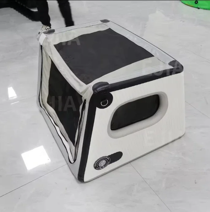 Good Quality Customized Size Portable Inflatable Pet Kennel Carrier Transport Inflatable Travel Dog Box Cages