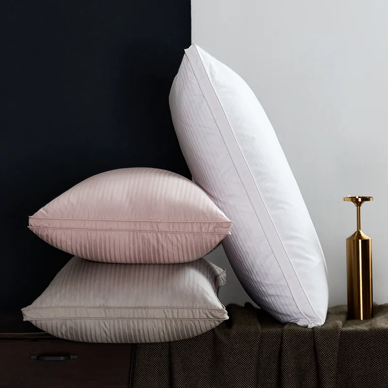 

Подушка из гусиного пуха высшего качества для 5-звездочных отелей с 3D-поддержкой шеи, медленным восстановлением формы, 100% хлопковая ткань для комфортного сна