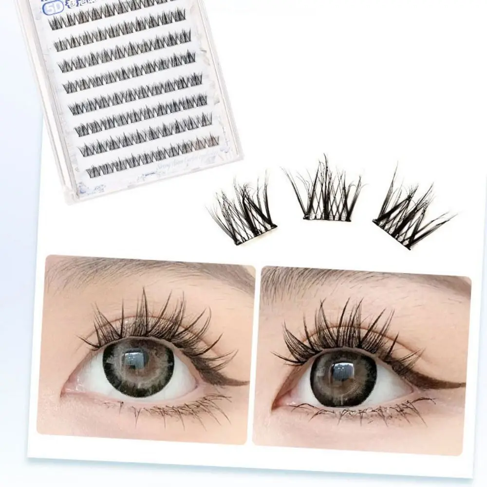 Ciglia finte senza colla stile coreano 5D Ciglia segmentate fai da te morbide Fasci Resuable Trucco Ciglia Estensione Strumento di trucco