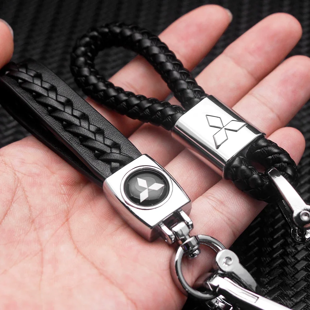 الرسمية حقيقية جلدية معدنية سيارة المفاتيح شارة شعار لميتسوبيشي أوتلاندر باجيرو لانسر EX ديليكا جالانت الفضاء ستار ASX #4