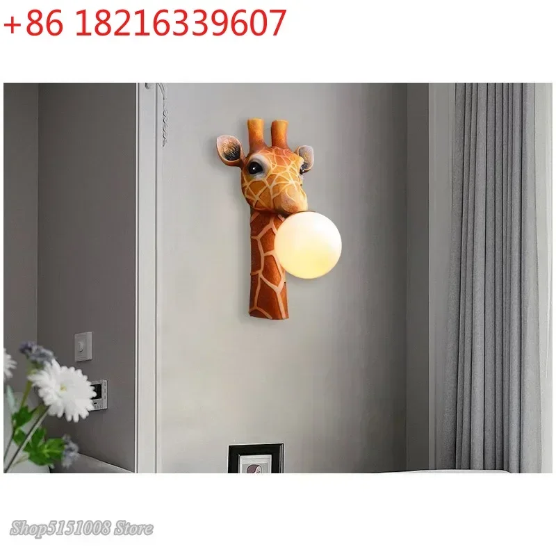 TAO modern Cartoon LED giraffe wall lamp European child background wall decoration wall lighting