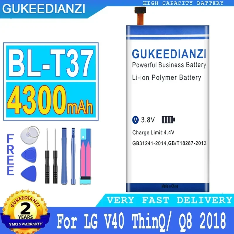 

BL-T37 BL T37 4300mAh High Capacity Mobile Phone Batteries For LG V40 ThinQ Q710 Q8 2018 Version Q815L Portable Battery