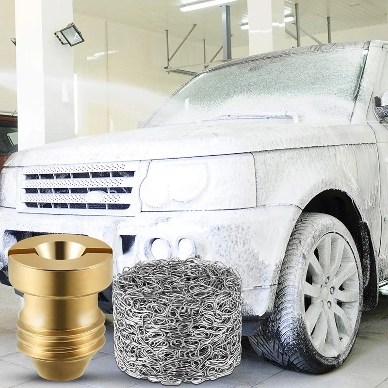 4 peças 1.1mm bocal de orifício de canhão de espuma 8 peças fabricante de espuma bocal de rosca de alta substituição 3000 psi