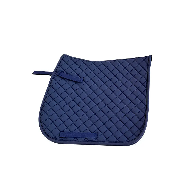 Custom Fabric Lined Horse Saddle Pad with Square Quilting Contoured Topline and Girth Patch Equestrian Jumping Saddlecloth
