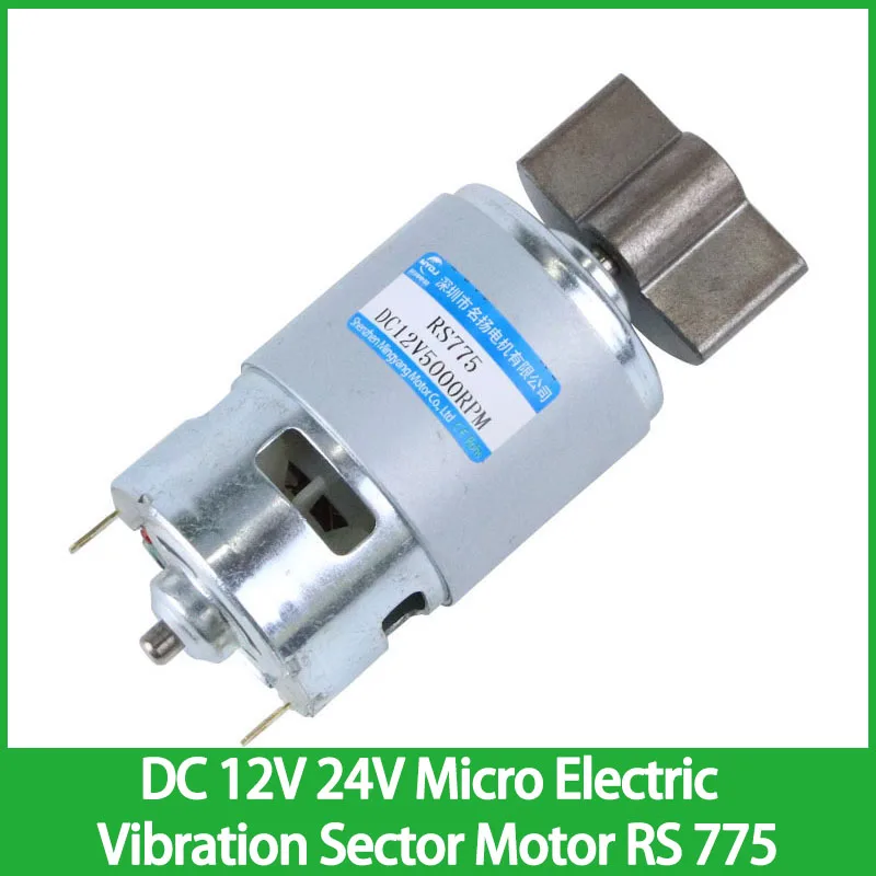 DC 12V 24V Micro Vibration Sector Motor RS 775 Vibration High Frequency Vibrator for Massager