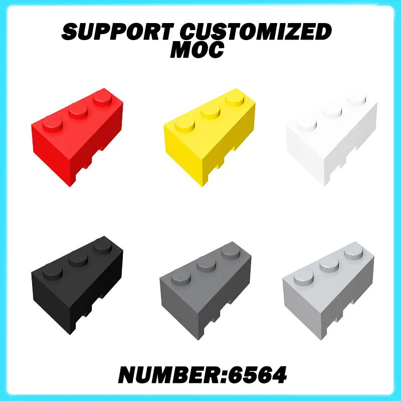

6564 строительные блоки, технические DIY 3x2, клиновые кирпичи (правые), 10 шт., совместимые детали для сборки частиц, игрушка в подарок