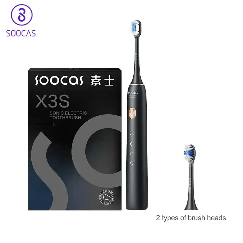 SOOCAS Sonic spazzolino elettrico X3S adulto Smart IPX8 impermeabile 180 giorni di durata della batteria ad ultrasuoni Soft Cloud testine dello