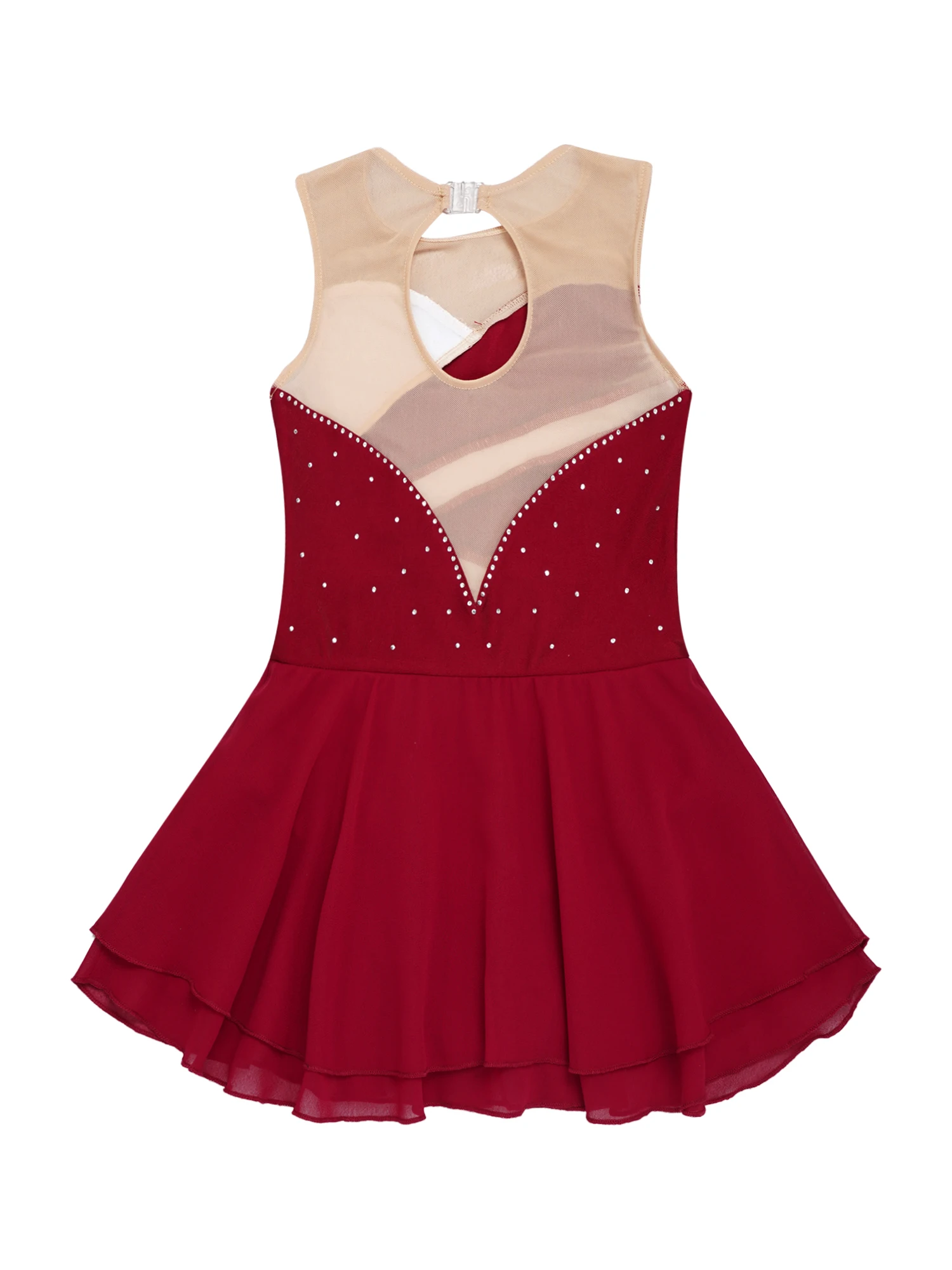 Kinder Mädchen Glänzende Pailletten Strass Ballett Jersey Kleid Gymnastik Trikot Tutu Kostüm Künstlerische Eiskunstlauf Tanz Kleider