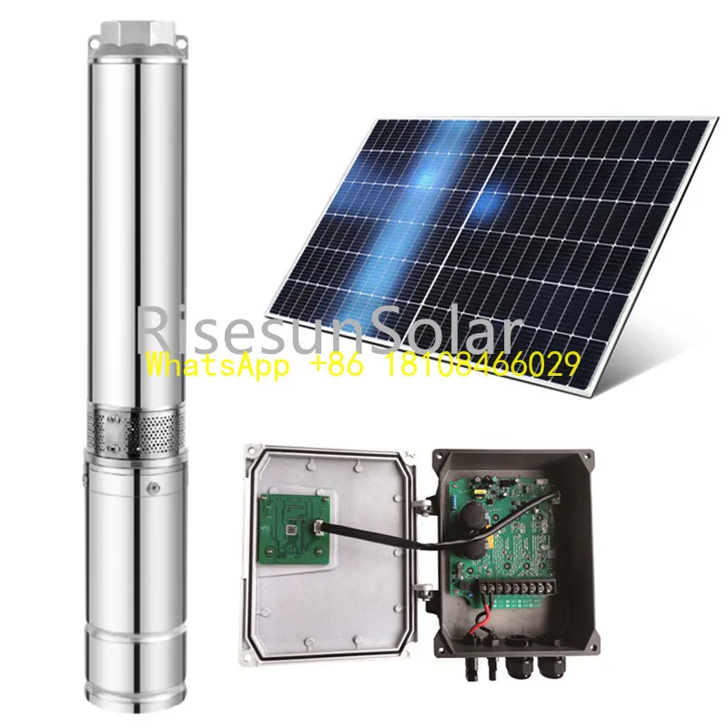 

n System 2HP 1500W High Volume Water Pump AC/DC Hybrid Brushless Solar Water Pump Factory Price OEM MPPT Pump Irrigatio
