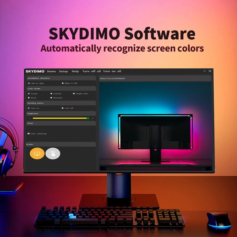 Lampa podświetlająca do monitora Smart Ambient PC Display Sync LED Strip Light RGB Dream Color Używana do dekoracji atmosfery komputera