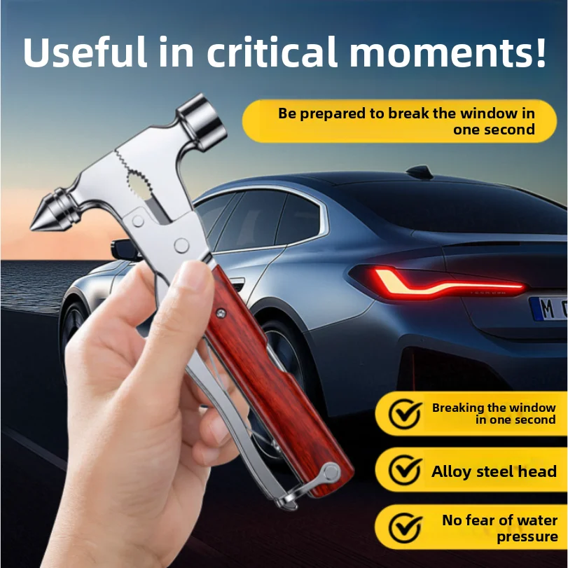 Emergency Escape Window Breaker Vehicle Window Safety Hammer Multifunctional Fire Rescue Tool For The Car