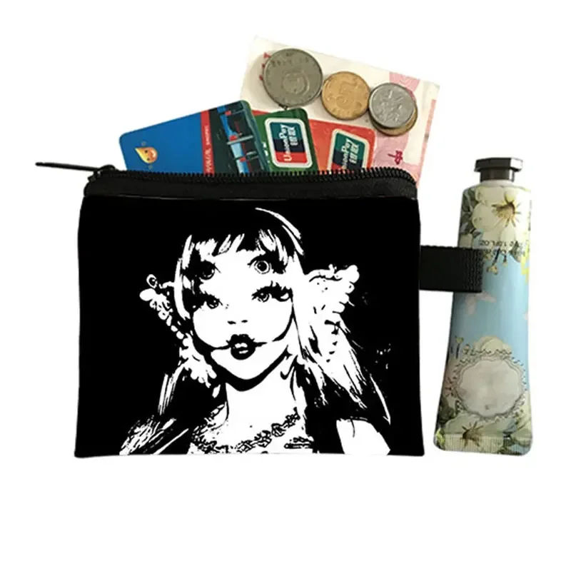 ميلاني مارتينيز-محفظة النقود المعدنية المطبوعة المحمولة للنساء ، أكياس أحمر الشفاه ، أكياس سماعة ، مفتاح ، حقيبة المال بطاقة ، هاراجوكو حامل عملة صغيرة ، هدية