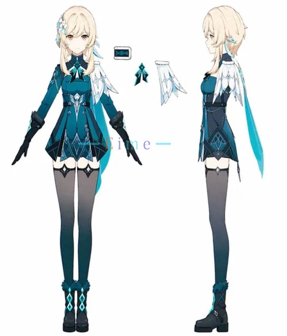 Lumine Cosplay Shoes Game Genshin Impact Cosplay Winter Boots Big Size Halloween Party PU Leather Shoes Custom Made