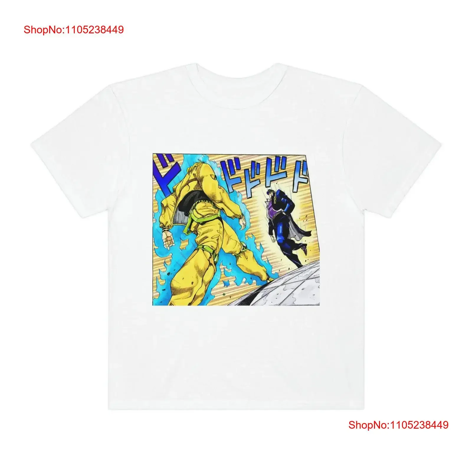 JoJo Jotaro approaching Dio T Shirt vintage Washed Breathable Unisex Versatile Casual Stylish Slightly fashion Comfortable Soft