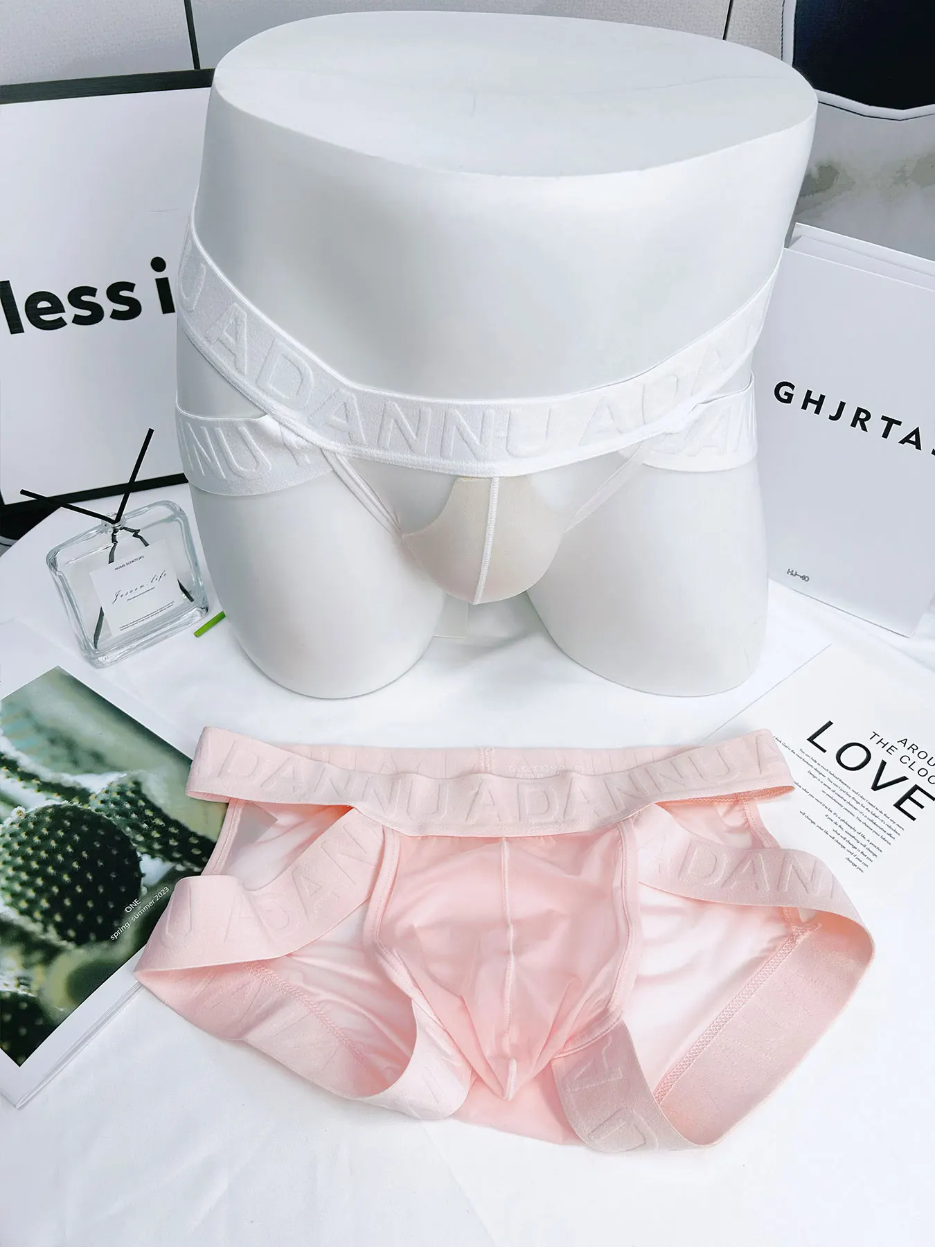 Transparent Men's Hollow Underwear Breathable Quick dry Man Briefs U convex Underpants Sexy Low Waist Male Panties Fashion