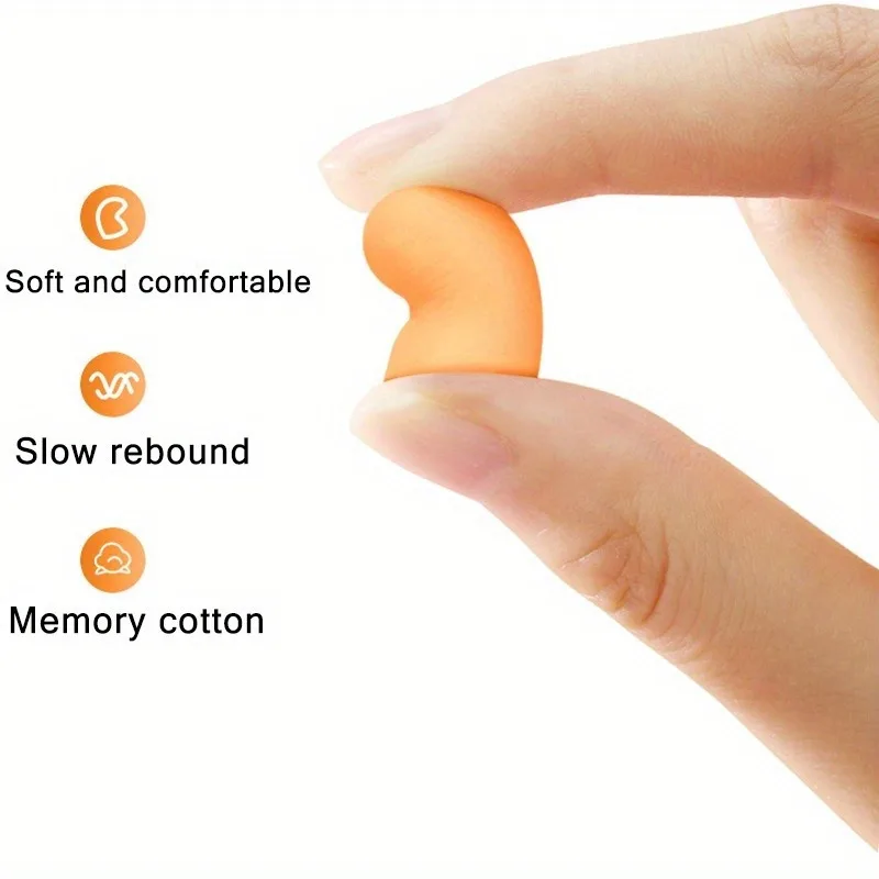 20/50/100 Pasang Penyumbat Telinga Peredam Kebisingan Kedap Suara Dikemas Secara Individual Melindungi Pendengaran Cocok untuk Belajar Tidur Tenang di Malam Hari