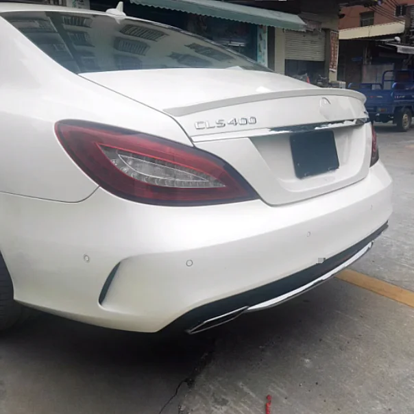 For Mercedes CLS Class W218 C218 lip Spoiler Rear Trunk  and Top wing of rear glass AMG Style 2011 2012 2013 2014 2015 2016 2017