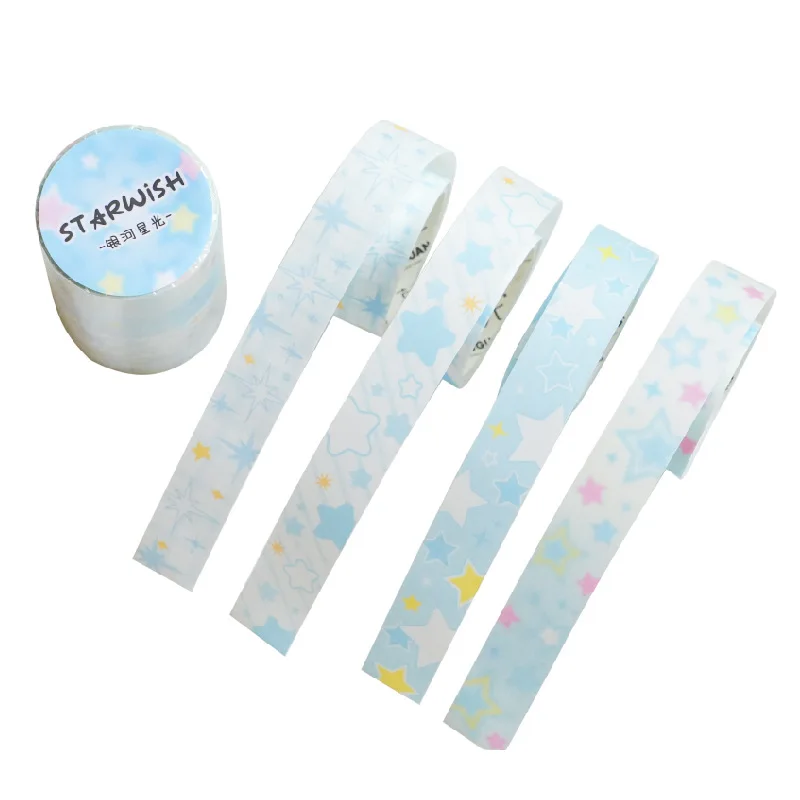 4 Styles, Each 200cm, Washi Tape. Fresh and Cute Pattern Stickers DIY Handmade Border Decoration Material Tape