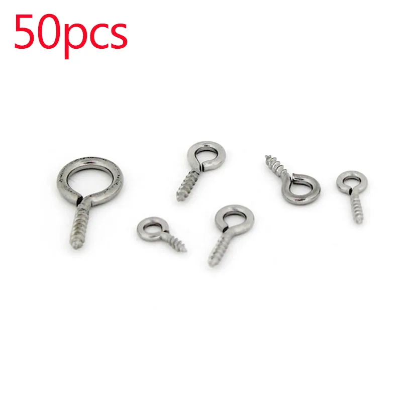 30-50 Pz/lotto In Acciaio Inox Oro Vite Perni Occhielli Ganci Filettati Occhielli Catenacci per Pendenti Fai Da Te Creazione di Gioielli Fatti A Mano