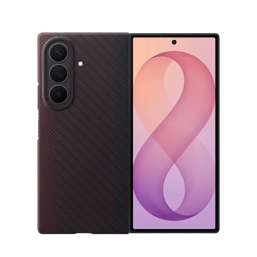 Original for Samsung Galaxy Z Fold8 Ultra Carbon Magnet Case EF-KF976 Kevlar Magnet Protective Case (Screen Protector Included)