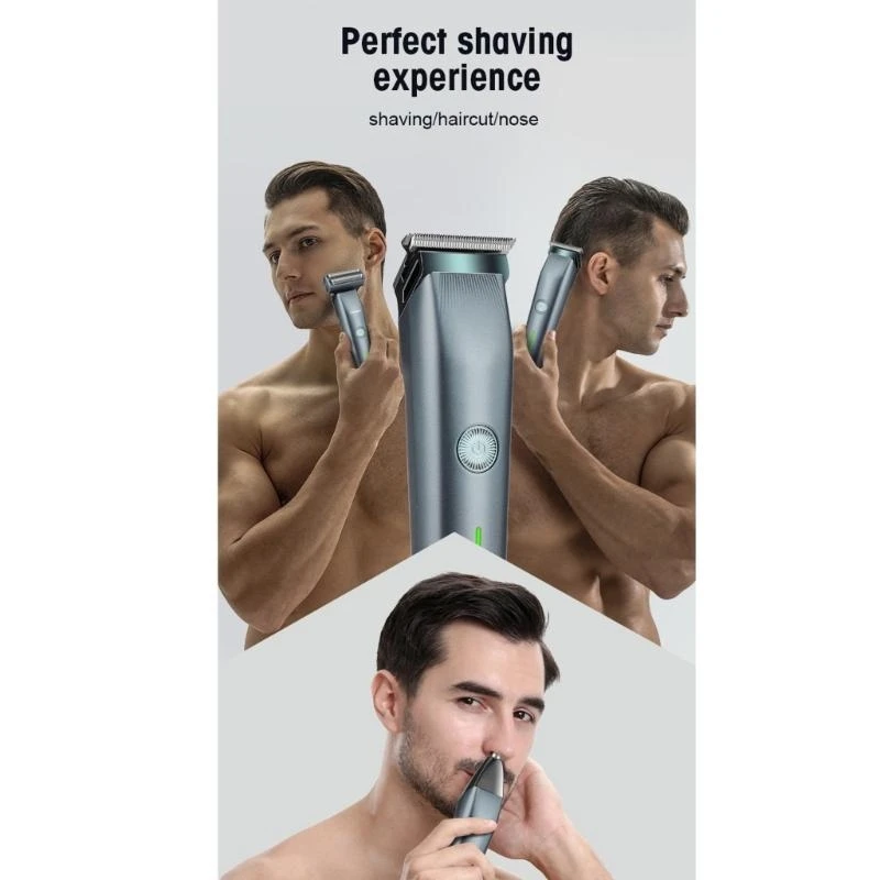 Men's Retro Oil Hair Clippers Hair Salon 3 in 1 Electric Clippers Home USB Charging Hair Clippers T-type Blades Scissors