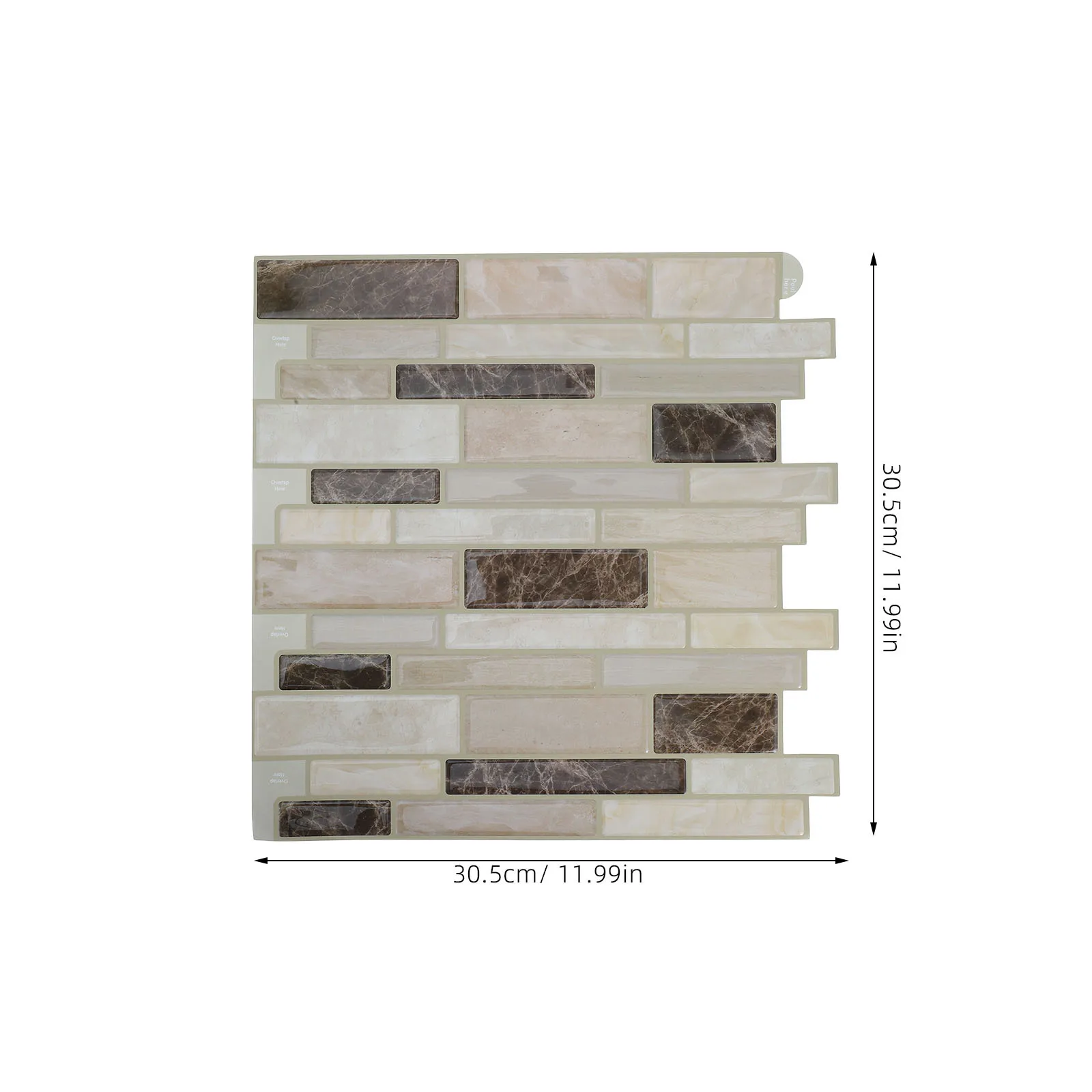10 قطعة الرخام مقاوم للماء ذاتية اللصق ملصقات بلاط الحائط 30.5x30.5 سنتيمتر المطبخ الحمام بولي كلوريد الفينيل ديكور بلاط قابل للإزالة الشارات #2