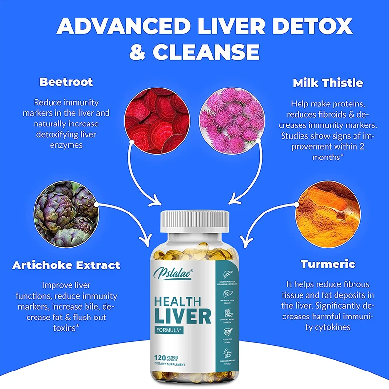 Fatty Liver Cleanse & Liver Detox Supplement - with Artichoke, Milk Thistle & Dandelion for Men & Women for Liver Support