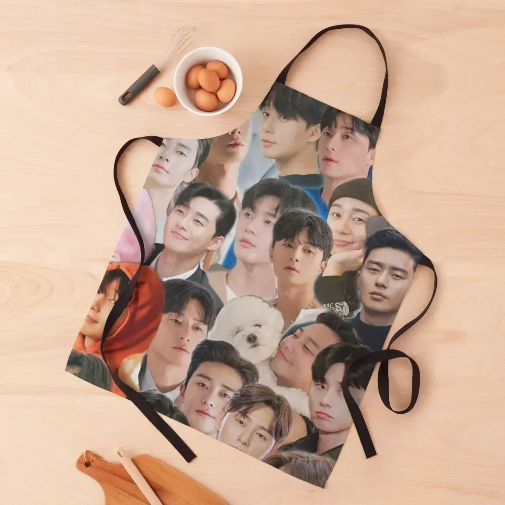 Park Seo-joon collage Apron barber men Kitchen Things Apron