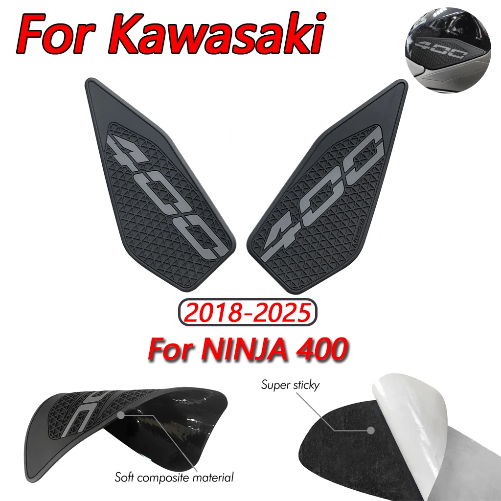 

For Kawasaki NINJA 400 2018-2025 Motorcycle Anti slip Customized Fuel Tank Pad Grip Sticker