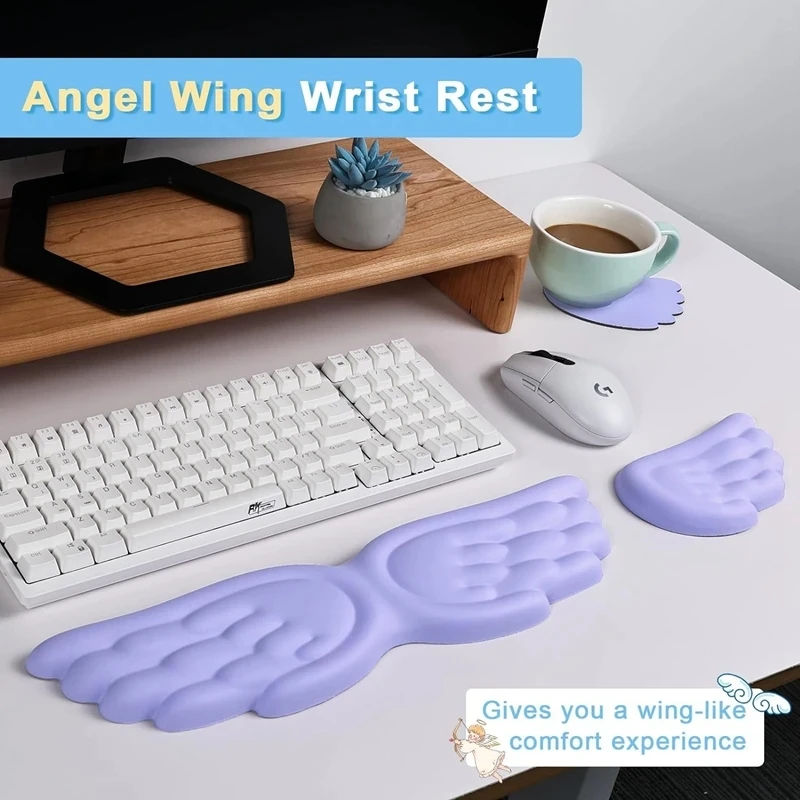 لوحة مفاتيح وماوس ، رغوة ذاكرة ناعمة ، بو ، مريحة ودائمة ، لمستخدمي الكمبيوتر وأجهزة الكمبيوتر المحمول