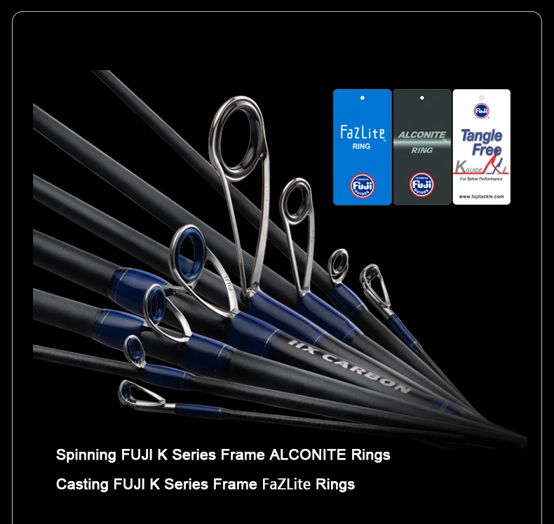 PURELURE DANCE S822H ML H Spinnrute für Bass High Carbon Long Throwing Angelrute im FUJI-Zubehör, Plus Spinnrolle – Detail 11