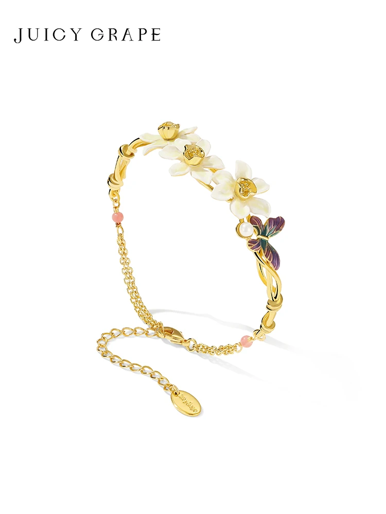 Light luxury niche enamel daffodil colorful butterfly bracelet