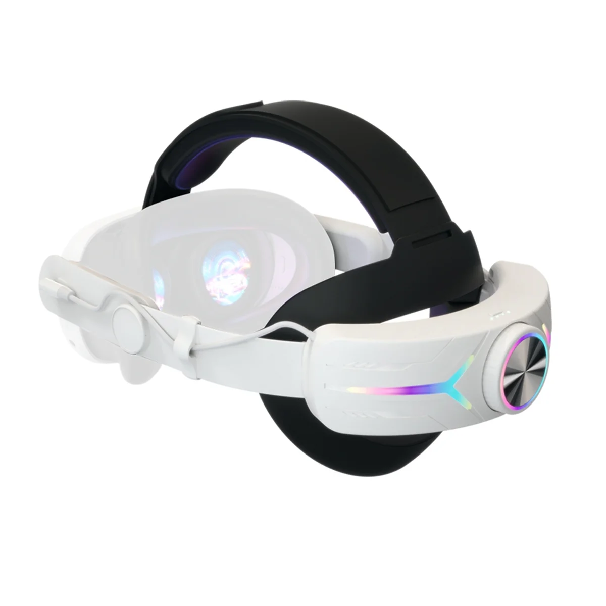 Elite Head Strap with RGB Light for 3 VR Accessories+8000Mah Battery Comfortable Head Strap Esports White